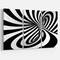 Designart - Spiral Black n White - Abstract Canvas Art Print